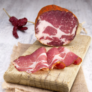 CAPOCOLLO AFFETTATO S.V. al peperoncino piccante (150 g)