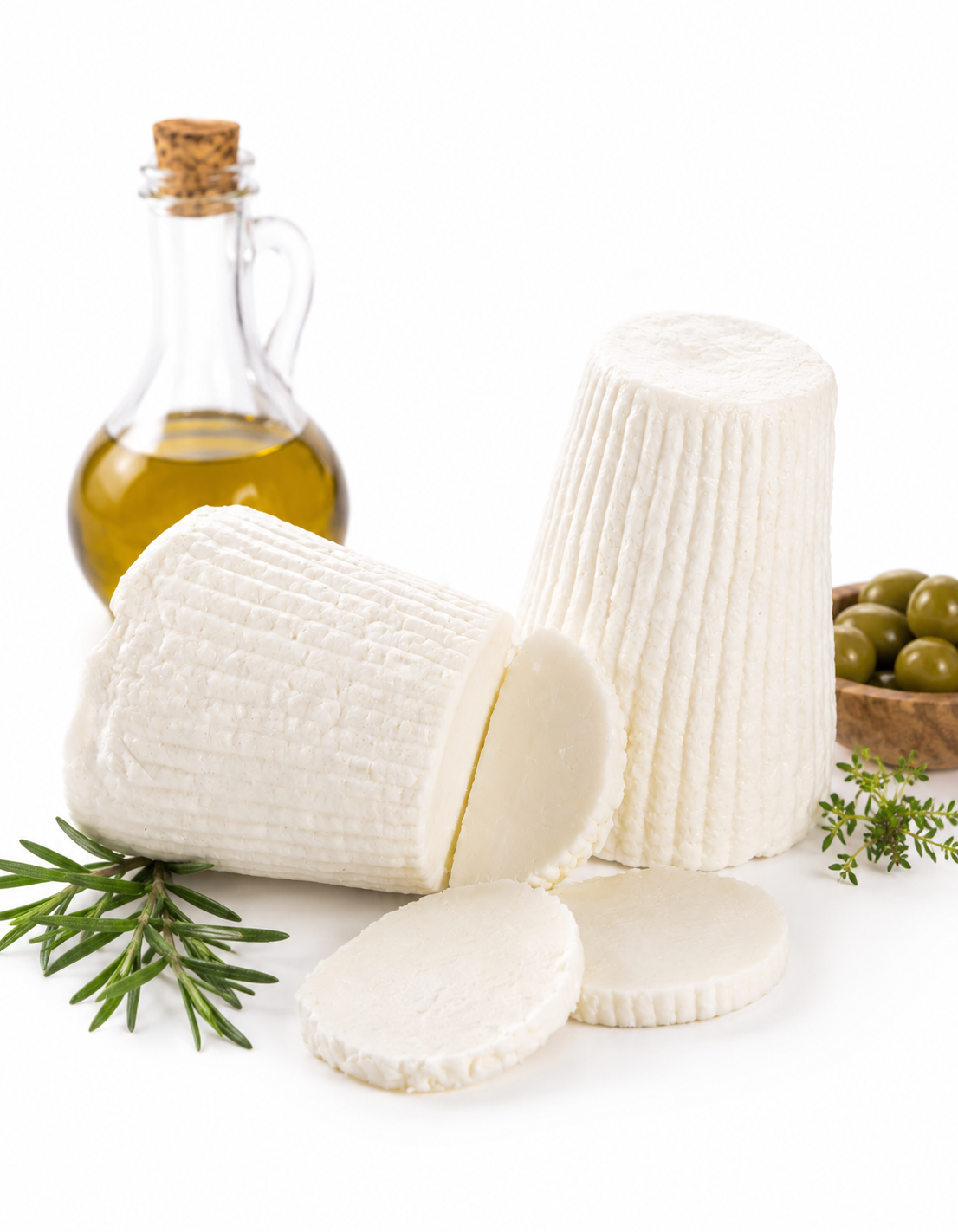 Ricotta Stagionata, sfondo bianco