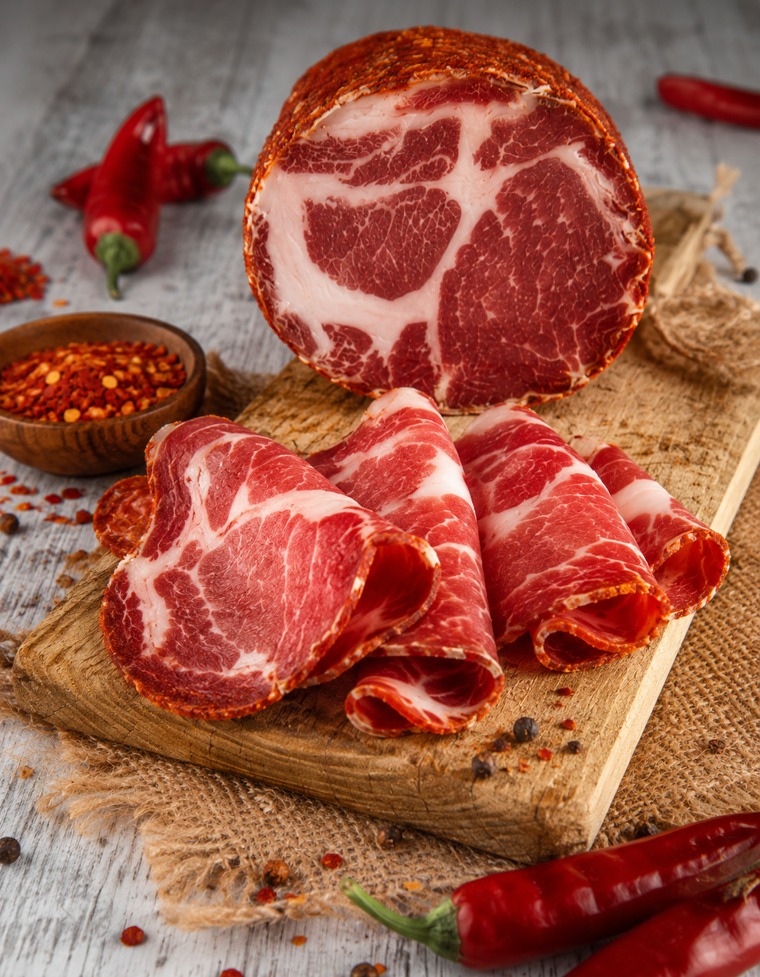 Capocollo Affettato al Peperoncino Dolce